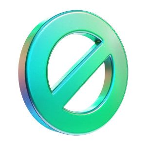 3D No Entry Sign Vinyl Car Decal Sticker – Waterproof & UV-Resistant 8"