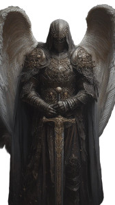 Angel Warrior Armour Vinyl Car Decal Sticker – Waterproof & UV-Resistant 8"