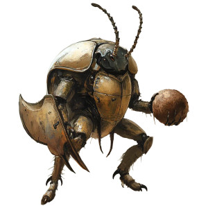 Dung Beetle Warrior Vinyl Car Decal Sticker – Waterproof & UV-Resistant 8"