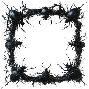 Evil Insect Border Vinyl Car Decal Sticker – Waterproof & UV-Resistant 8"