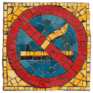 No-Smoking Mosaic Vinyl Car Decal Sticker – Waterproof & UV-Resistant 8"