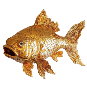Golden Fat Fish Vinyl Car Decal Sticker – Waterproof & UV-Resistant 8"