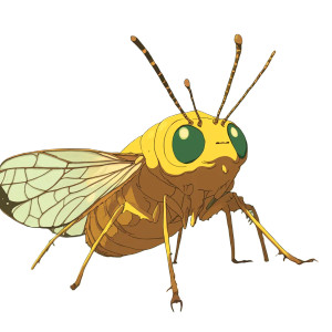 Golden Cicada Cartoon Vinyl Car Decal Sticker – Waterproof & UV-Resistant 8" Golden Cicada Cartoon Vinyl Car Decal Sticker – Waterproof & UV-Resistant 8"