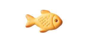 Fish-Shaped Biscuit V2 Vinyl Car Decal Sticker – Waterproof & UV-Resistant 8"