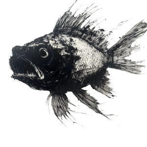 Aggressive Gyotaku Fish Vinyl Car Decal Sticker – Waterproof & UV-Resistant 8" Aggressive Gyotaku Fish Vinyl Car Decal Sticker – Waterproof & UV-Resistant 8"