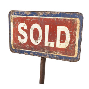 Sold Sign Vinyl Car Decal Sticker – Waterproof & UV-Resistant 8"