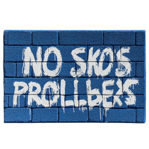 Blue Doormat Graffiti Vinyl Car Decal Sticker – Waterproof & UV-Resistant 8"