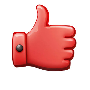 Red Thumbs Down Vinyl Car Decal Sticker – Waterproof & UV-Resistant 8"