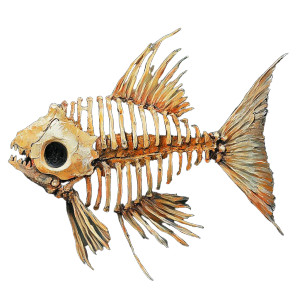 Fishbone Vinyl Car Decal Sticker – Waterproof & UV-Resistant 8" Fishbone Vinyl Car Decal Sticker – Waterproof & UV-Resistant 8"
