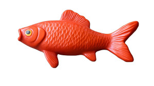 Retro Red Fish Vinyl Car Decal Sticker – Waterproof & UV-Resistant 8"