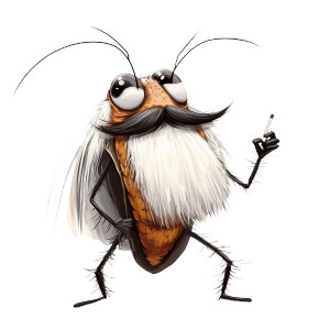 Funny Cockroach Hero Vinyl Car Decal Sticker – Waterproof & UV-Resistant 8"