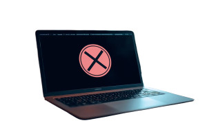 Prohibited Laptop Vinyl Car Decal Sticker – Waterproof & UV-Resistant 8"