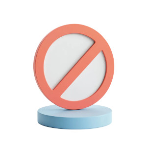 Prohibited Sign 3D Vinyl Car Decal Sticker – Waterproof & UV-Resistant 8"