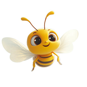 Happy Flying Bee Vinyl Car Decal Sticker – Waterproof & UV-Resistant 8" Happy Flying Bee Vinyl Car Decal Sticker – Waterproof & UV-Resistant 8"