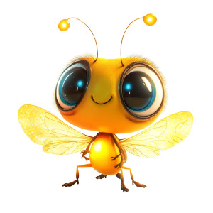 Glowing Firefly Character Vinyl Car Decal Sticker – Waterproof & UV-Resistant 8"