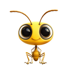 Yellow Ant Illustration Vinyl Car Decal Sticker – Waterproof & UV-Resistant 8"