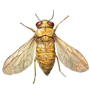 Cicada V2 Vinyl Car Decal Sticker – Waterproof & UV-Resistant 8"