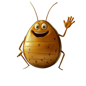 Smiling Bed Bug Vinyl Car Decal Sticker – Waterproof & UV-Resistant 8"