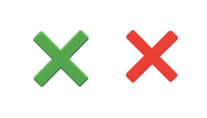 Right Wrong Symbols Vinyl Car Decal Sticker – Waterproof & UV-Resistant 8"