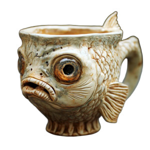 Fish Cup Vinyl Car Decal Sticker – Waterproof & UV-Resistant 8"