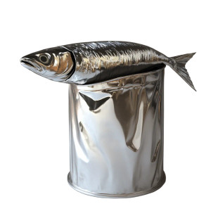 Oversized Sardine Can Vinyl Car Decal Sticker – Waterproof & UV-Resistant 8"