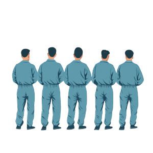 Cartoon Uyghur Prisoners Vinyl Car Decal Sticker – Waterproof & UV-Resistant 8"