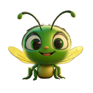 Adorable Green Bee Vinyl Car Decal Sticker – Waterproof & UV-Resistant 8"