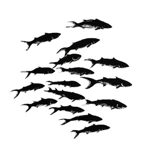 Sardine Silhouette Swim Vinyl Car Decal Sticker – Waterproof & UV-Resistant 8"