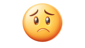 Sad Smiley Face Vinyl Car Decal Sticker – Waterproof & UV-Resistant 8"