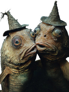 Monstrous Fish Kiss Vinyl Car Decal Sticker – Waterproof & UV-Resistant 8"