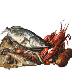 Seafood Feast Vinyl Car Decal Sticker – Waterproof & UV-Resistant 8"