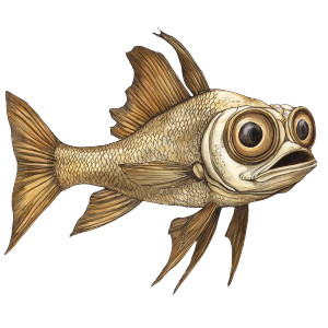 Big Eyed Fish Vinyl Car Decal Sticker – Waterproof & UV-Resistant 8"