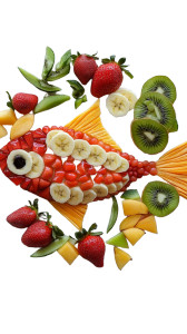 Fruit Fish Art Vinyl Car Decal Sticker – Waterproof & UV-Resistant 8"