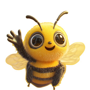 Friendly Waving Bee Vinyl Car Decal Sticker – Waterproof & UV-Resistant 8" Friendly Waving Bee Vinyl Car Decal Sticker – Waterproof & UV-Resistant 8"