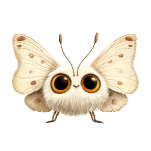 Cute Silly Moth Vinyl Car Decal Sticker – Waterproof & UV-Resistant 8"