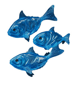 Blue Plastic Fish Vinyl Car Decal Sticker – Waterproof & UV-Resistant 8"