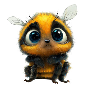 Sad Bee Illustration Vinyl Car Decal Sticker – Waterproof & UV-Resistant 8" Sad Bee Illustration Vinyl Car Decal Sticker – Waterproof & UV-Resistant 8"
