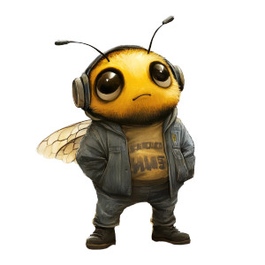 Exhausted Worker Bee Vinyl Car Decal Sticker – Waterproof & UV-Resistant 8"