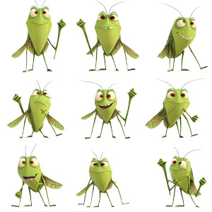 Green Crickets Animation Vinyl Car Decal Sticker – Waterproof & UV-Resistant 8" Green Crickets Animation Vinyl Car Decal Sticker – Waterproof & UV-Resistant 8"