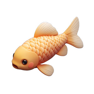 Golden Carp Emoji Vinyl Car Decal Sticker – Waterproof & UV-Resistant 8"
