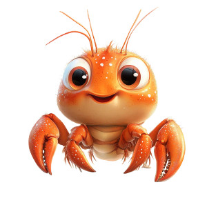 Adorable Lobster Illustration Vinyl Car Decal Sticker – Waterproof & UV-Resistant 8"