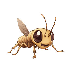 Deformed Termite Cartoon Vinyl Car Decal Sticker – Waterproof & UV-Resistant 8"