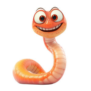 Cartoon Tapeworm Sue Vinyl Car Decal Sticker – Waterproof & UV-Resistant 8"