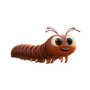 Funny Millipede Animation Vinyl Car Decal Sticker – Waterproof & UV-Resistant 8"