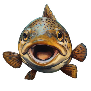Funny Trout Vinyl Car Decal Sticker – Waterproof & UV-Resistant 8"