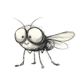 Cartoon Fly Sketch Vinyl Car Decal Sticker – Waterproof & UV-Resistant 8" Cartoon Fly Sketch Vinyl Car Decal Sticker – Waterproof & UV-Resistant 8"
