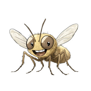 Friendly Desert Fly Vinyl Car Decal Sticker – Waterproof & UV-Resistant 8"