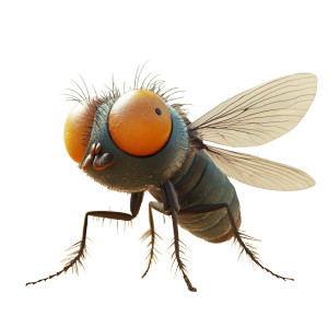 Cartoon Fly V3 Vinyl Car Decal Sticker – Waterproof & UV-Resistant 8"