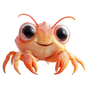 Cute Hermit Crab Vinyl Car Decal Sticker – Waterproof & UV-Resistant 8"