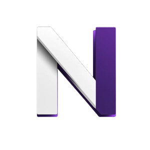 Purple N Logo Vinyl Car Decal Sticker – Waterproof & UV-Resistant 8"